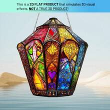 1 stuk klassieke geometrische lantaarn hangende ornament 2D geschilderd acryl huisdecoratie muur deur en raam hangende kunst ideale dagelijkse kantooraccessoires slaapzaaldecoratie gepersonaliseerde geschenken interessante geschenken voor koppels en vrienden creatieve tuindecoraties, woondecoratie, kamerdecoratie, muurdecoratie verjaardag afstuderen schooldecoratie schoolverrassing terug naar school