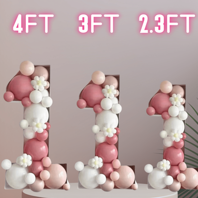 4ft/3ft/2.3ft Marquee Number, 48in/36in/28in Plastic Mosaic Numeric 0-9 Frame, Suitable For Wedding, Birthday, Graduation, Christmas, Halloween, Easter, New Year Festival Decoration Set, DIY Assembly