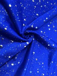 Đầm dạ hội/hè mùa xuân/hè hở vai gợi cảm màu trơn xẻ cao thanh lịch xếp ly lấp lánh dự tiệc đi nghỉ mát - Màu xanh lam - Xem 7