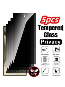 5 Pezzi Protezione Schermo Privacy Compatibile Con Samsung, Vetro Temperato Anti-Spy Privato, Anti-Graffio, Anti-Caduta, Anti-Esplosione, Rivestimento Resistente All'Olio E Ai Graffi, Compatibile Con Galaxy A56 A36 A26 A16 A55 5G A54 A53 A52 A42 A35 A34 A33 A32 A31 A25 A24 A23 A22 A21 A06 A05 A04 A03 A05S A04S A03S J8 S25 S24 Ultra S25 S24 S23 S21 Plus S23 S22 FE S10E A91 A81