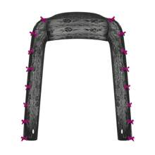 Women Lace Bolero Shrug Open Front Cropped Cardigan UV Sun Protection Fishnet Shawl Long Sleeve Arm Sleeves With Finger Holes Y2k Streetwear - Hoa hồng đen đỏ - Xem 1