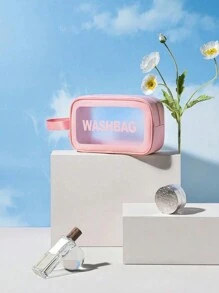 3 件套盥洗包、化妆包、防水化妆包、多功能收纳袋、便携式旅行收纳包、行李包、衣物收纳包，适用于化妆品、化妆工具、护肤品（如眉笔、眼影盘、口红、粉扑、化妆刷）夏季旅行、度假居家浴室装饰节日化妆品收纳包浴室配件返校