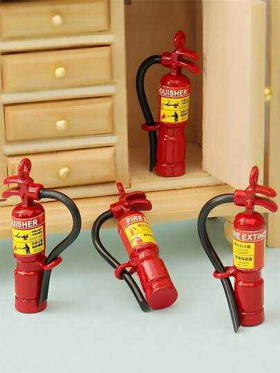 POKOJA LAND 1:12 Scale Dollhouse DIY Mini House Fire Extinguisher Model Accessories, Miniature Simulation Fire Extinguisher Model Ornament, Handmade DIY Home Scene Desktop Decor Accessories, OB11 Props, Mini Fire Extinguisher Model Dollhouse Miniature Toy, Metal Mini Fire Extinguisher Pendant, Miniature Food Toy, Mini Fire Extinguisher Miniature Scene Model Props, Photography Backdrop, Mini Food Creative Decor Simulation Small Ornament, Mini Fire Extinguisher Model