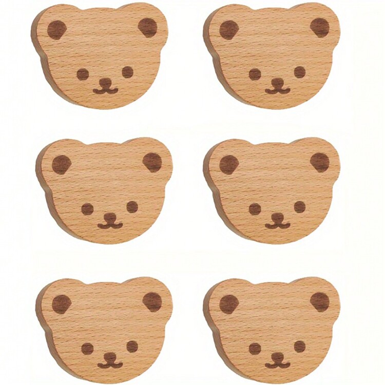 6/12 stycken bohemiska byråknoppar, söta bokfärgade djurknoppar för skåp, möbelklädsel med monteringsskruvar - Aprikos - Visa 9