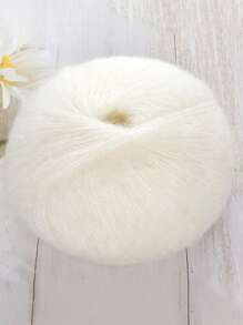 1/5 pezzi Filato di mohair da 330 m, colore dopamina, composizione: 15% lana, 15% mohair, 40% acrilico, 30% nylon, morbido filato per uncinetto e maglia di maglioni, sciarpe, scialli, cardigan, pon pon, 50 g
