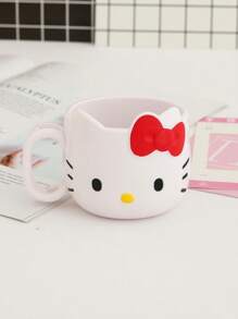 Sanrio 1 pezzo Tazza in plastica Hello Kitty, adorabile, multifunzionale, per spazzolino da denti e caffè, design kawaii per uso quotidiano e avventure all'aperto