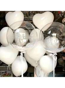 100 unidades de globos blancos con forma de corazón para bodas, San Valentín, cumpleaños, decoración del hogar, aniversarios, fiestas temáticas, decoración de jardín/patio, reuniones familiares, accesorios para fotos