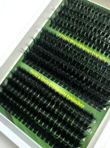 300pcs 100D/80D/60D Individual False Eyelash Extensions Kit, 8D Fluffy Lashes Extensions, Dense Eyelash Extensions, C/D/DD Curl Extensions, 10-18mm Length Mixed Tray, Wedding Bridal Makeup Tools, Black Eyelash Extensions Set, Large Capacity Personal Eyelash Extension Book, Suitable For Home Use.