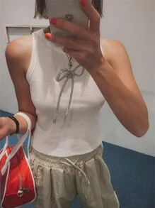 银色蝴蝶结钥匙扣配件 水钻蝴蝶结钥匙扣 女士可爱丝带蝴蝶结吊坠 包饰 背包饰物 汽车钥匙链 闪亮水晶蝴蝶结钥匙扣 Y2K 钱包饰物 手机饰物 钥匙圈 - 彩色 - 查看 5