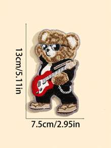 1 pieza Parche bordado de oso mini lindo, aplicación decorativa para planchar en camiseta, sudadera, chaqueta, ropa - Multicolor - Ver 11