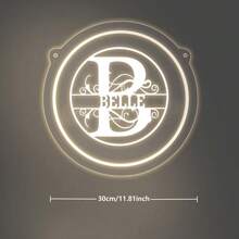 Custom Round LED Neon Sign - Personalized Wall Decor With 3D Engraving, Perfect For Weddings, Birthdays, Businesses & Bars - USB Powered Name Light Gift Gifts Graduation - Multicolor - View 3