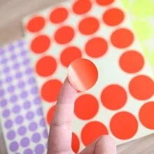 1120 件/16 张 19 毫米彩色圆点贴纸，小彩色标签编码圆圈圆形编码圆点标签贴纸，学校用品，返校 - 多色4 - 查看 3