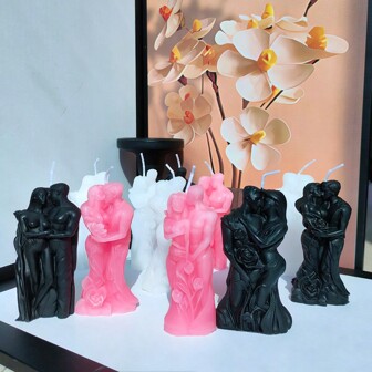 1 Pc Valentine's Day Couples's Hug Shape Scented Candle, Fragrance Home Decor Gifts Birthday Graduation