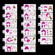 17 Peças Estênceis Reutilizáveis para Pintura Corporal, Modelos de Pintura Artística Corporal para Festa de Feriado, Estênceis de Pintura de Maquiagem, Modelos de Pintura de Disfarce, Estênceis de Pintura Manual DIY, Estênceis de Spray de Grafite