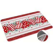 Valentine's Day Door Mat Pink Red Love Heart Doormat Romantic Welcome Mat Non Slip Rubber Entryway Front Rug Floor Mat For Indoor Outdoor Kitchen Valentines Holiday Home Decor Gifts 18x30 Inch - Love Heart Rose - View 2