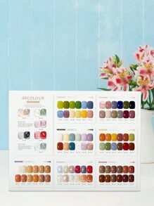 48/88/160 Colors Nail Art Display Board Acrylic Nail Stand With False Tips UV Gel Polish Glue Nail Color Showing Shelf, Multi-Functional For Nail Art Display, Photography, Nail Tools Background