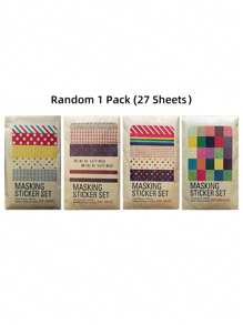 27 张混合图案随机贴纸，学校用品，返校 - 彩色 - 查看 7