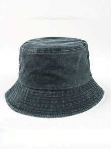 Chapéu de balde vintage desgastado da moda, chapéu de sol jeans dobrável casual unissex, versátil