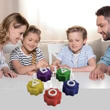 Korean Traditional Play Game 5PCs Gonggi Jack Stone Pebbles Set Round Case Game Player Squid (Without Base) - 1 - View 2