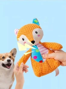 Durable Squeaky Elephant,Fox Plush Dog Toys - Bite-Resistant, Teeth Cleaning Design For All Breeds Suitable Holiday Gifts For Small And Medium-Sized Dogs Sound Toy - Multicolor - View 6