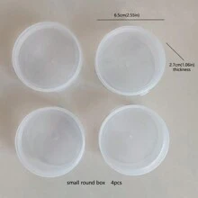 1/4/6pcs Multi-Size Transparent Case, Makeup Sponge Holder & Protector, Thickened Dustproof Box, Fishing Tackle Storage, Small Tool Plastic Box, Mini Parts & Jewelry Organizer, Portable Compact PP Powder Puff Case With Cover, Reusable Dustproof Makeup Pouch, Suitable For Travel (Transparent) - Multicolor - View 14