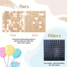 5/24片装 30*30厘米闪光墙面背景布，彩虹银色亮片背景，闪亮背景布，适用于生日、周年纪念、婚礼、订婚装饰