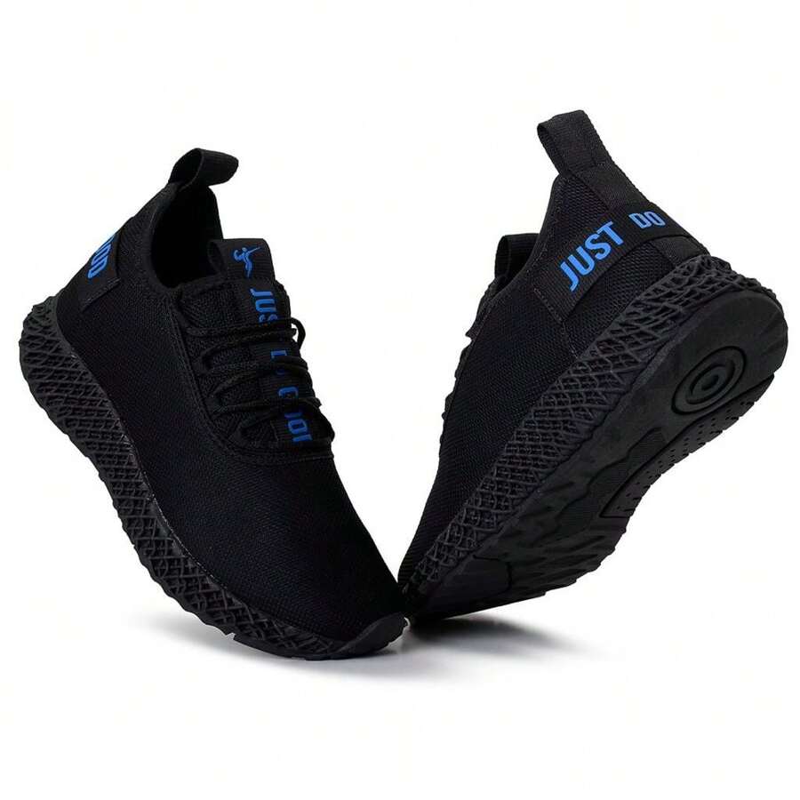 Just 's And Men's Sports Sneakers For Gym Running Walking Training Crossfit Fitness Best Original Quality - Black/Blue - View 1