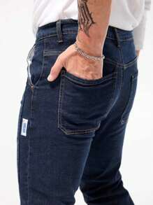 男士修身弹力牛仔裤，百搭休闲裤，时尚水洗牛仔裤