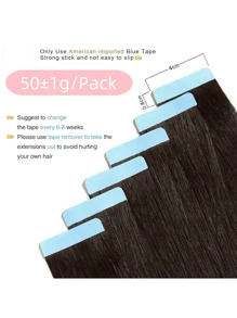 Tape In Hair Extensions Real Human Hair Straight Tape In Extensions 20pcs Tape Ins For Women Brazilian Remy Human Hair 50g