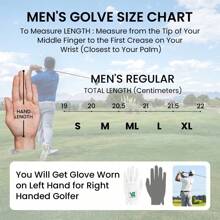 FINGER TEN Golf Gloves Men Left Hand Rain Grip Glove For Right Handed Golfer 1 Pack, All Weather Durable Grip Size Small Medium Large XL White - White - View 7