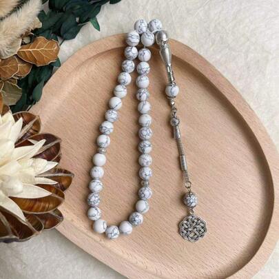 33 Stücke hochwertige neue türkisfarbene muslimische Gebetsperlen, handgefertigter Tasbih 10mm Originaldesign