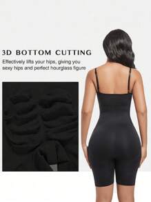 2pcs Women Seamless Shapewear Jumpsuit, Slimming Waist Trainer Body Shaper With Butt Lifting
