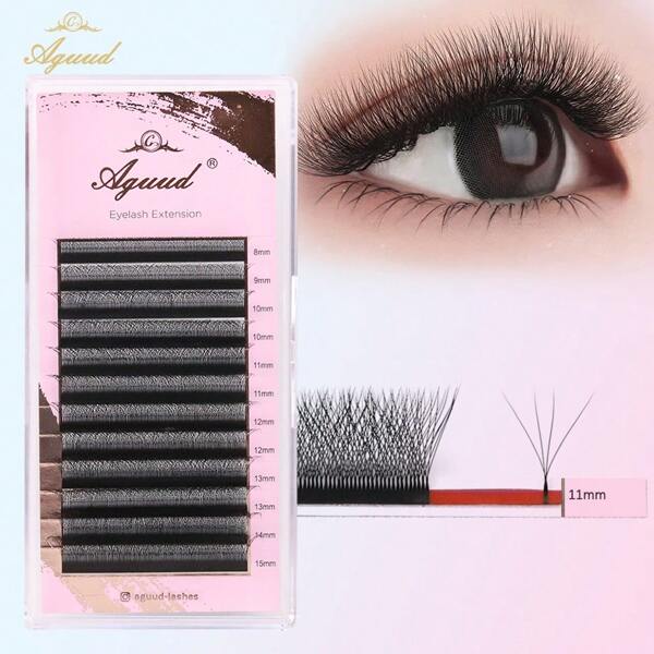 4D W Shape Clover Premade Blooming Hand Woven Fans Volume Cashmere Wispy Lash Extensions