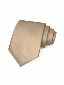 1 pieza Corbata casual y de negocios de unicolor de poliéster, a cuadros pequeños en color burdeos y negro, unisex, para todas las estaciones para hombres - Multicolor - Ver 13