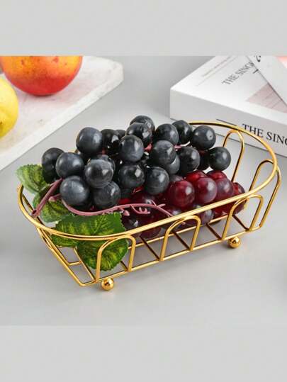 1PC Stainless Steel Meal Basket For French Fries, Fried Chicken, Bread, Mini Iron Fruit Plate, Western Creative Tableware, Perfect For Family Gatherings And Barbecues, Stylish And Easy To Clean, Fried Chicken Basket Creative Tableware, Metal French Fries And Snacks Basket - Perfect Choice For Home Kitchens, Restaurants And Food Carts