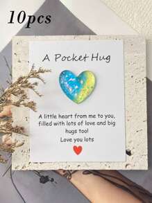 Positive Energy, Emotional Encouragement, Pocket Hug Ombre Heart Design Cards, Home Decor Gifts Suitable For Birthday, Wedding, Valentine's Day Party Gifts For Friends, Family, Couples