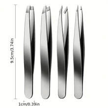 Bộ 1/4 nhíp tỉa lông mày bằng thép không gỉ, dụng cụ làm đẹp chuyên nghiệp, thích hợp cho lông mày mọc ngược. - Nhiều màu - Xem 11