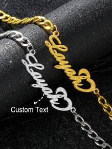 Custom Shiny Frosted Name Necklace Women Girl Charm Personalized Stainless Steel Half Wrap Love Letter Necklace Couple Pendant Family Jewelry Birthday Holiday Gift Christmas Gift For Her,Gold,Silver,Stylish,Colorful,Vintage,Unisex,Hipster,Simple,Casual,Custom,Personalized,Unique,Ideal Gifts For Him,Ideal Gifts For Her,Her,Boyfriend,Girlfriend,Dad,Mom,Family,Friends,For Anniversaries,For Birthdays,For Graduation,For Prom,For Party,Jewelry Women,Elegant Outfit