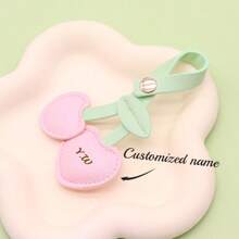 1 pieza Llavero con cereza personalizada, regalo para su ser querido, pareja, amigo, familia, vacaciones, aniversario, accesorios lindos para bolsa y equipaje