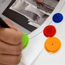 4/8-Pack Plastic Sewing Scanner Ring Set For Sewing And Crafts, Multi-Size Patchwork Tools And Marking Rulers, Random Colors For Home And Sewing Shop (3mm/5mm/7mm/10mm)