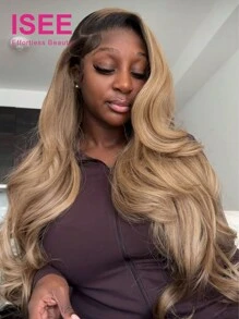 ISEE HAIR Wear Go 6X4 HD Glueless Body Wave Wig Highlight Ash Blonde Dark Roots Colored Lace Closure Human Hair 180 Density 22-28 Inch Pre Plucked & Pre Cut High Quality For Beginners - S3/14 - View 2