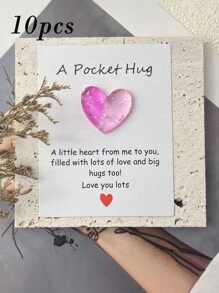 Positive Energy, Emotional Encouragement, Pocket Hug Ombre Heart Design Cards, Home Decor Gifts Suitable For Birthday, Wedding, Valentine's Day Party Gifts For Friends, Family, Couples