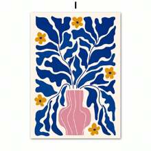 1 Stück Matisse Plakat Korallblätter Blumen abstrakte Pflanzen Leinwandmalerei Nordischer Raumwandkunstdruck Bild für Heimdekoration ohne Rahmen - Verschiedenfarbig - Übersicht 45