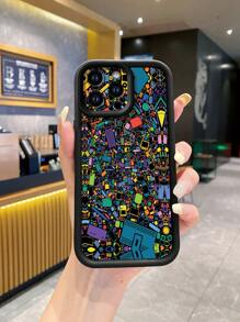 1pc Fashion Mechanic Punk Design Anti-Fingerprint Shockproof Phone Case, Compatible With Apple/OPPO/Realme/Infinix