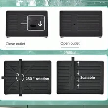 2 Tier Dish Rack Plate Cup Drying Drainer Storage Drip Tray Cutlery Holder Black