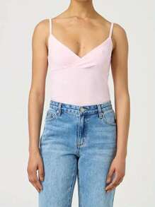 Women's Y2K Cami Tank Tops Solid Color/Floral/Fruit Spaghetti Strap V Neck Camisole Crop Tops Sexy Backless Sleeveless Slim Fit Vest Shirt Summer Going Out Tops Aesthetic Clothes Streetwear - Hồng - Xem 3