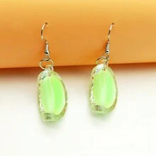 1 Pair Cute Creative Resin Dumpling Shaped Earrings, Novelty Food Design Pendant Earrings, Charming Youthful Earrings For Women, Suitable For Dress Up, Festivals, Parties
