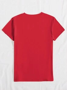 T-shirt femme à manches courtes à col rond, imprimé avec graphique vintage en forme de cœur "LOVE" pour la Fête des mères. Vêtement en tissu confortable, adapté au printemps/été pour un usage extérieur