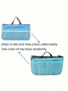 13-Pocket Large Capacity Waterproof Nylon Makeup Bag, Foldable Organizer Pouch, Multi-Functional Travel Cosmetic Bag - Multicolor - View 6