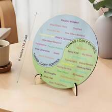 1pc Feelings Wheel Therapy Office Desk Decor Emotions Double Sided Mental Health Office Desk Decor For School Counselor,Counseling Therapist, Therapy Office Decor